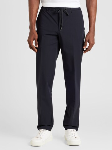 Michael Kors Regular Pleated Pants in Blue: front