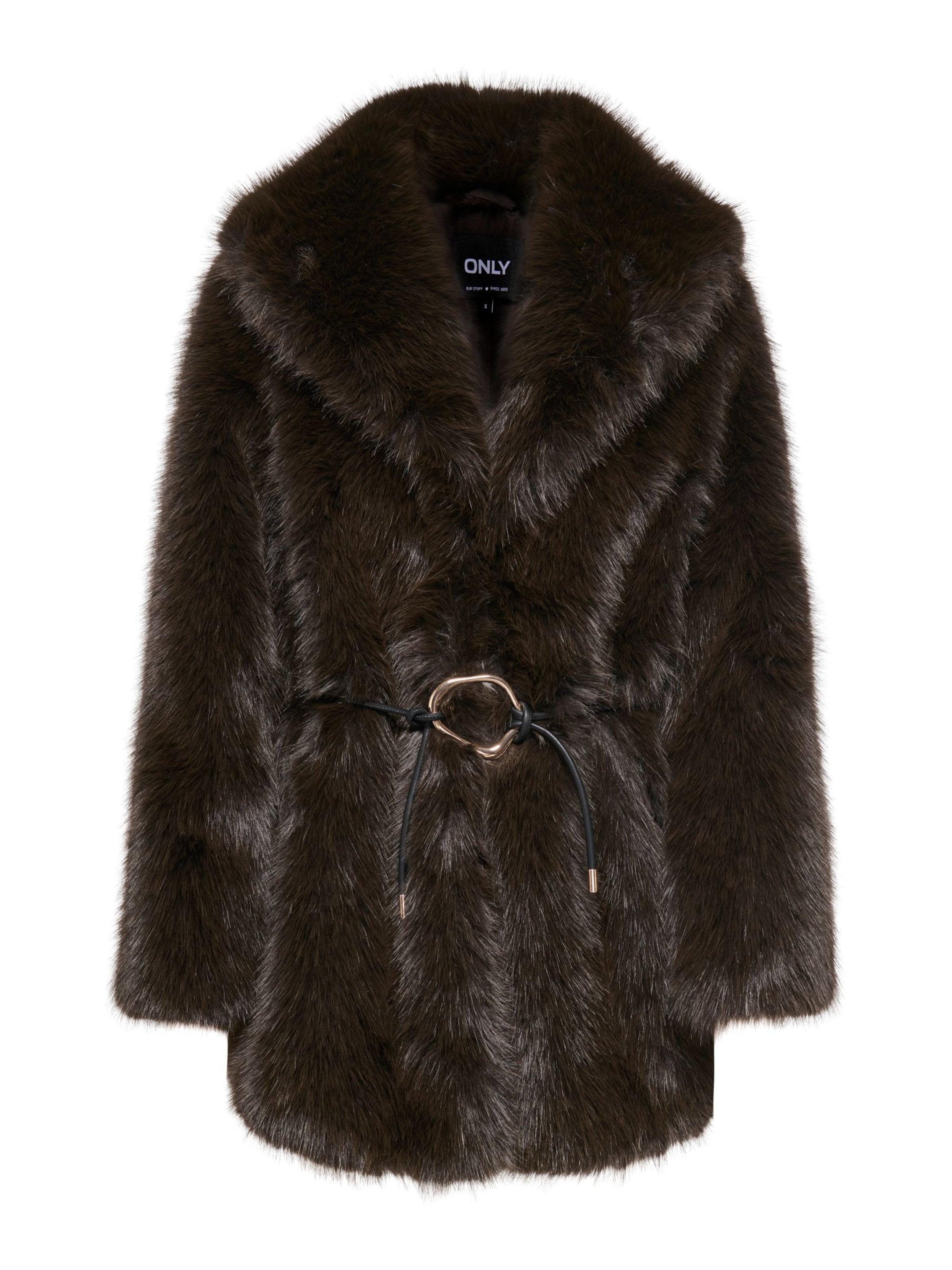 ONLY Wintermantel 'SHARON' in Bruin: voorkant
