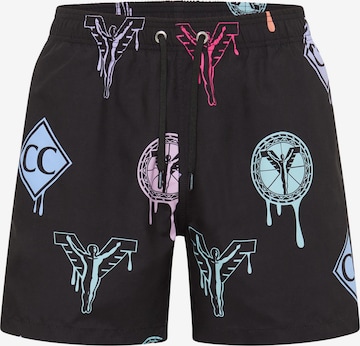 Shorts de bain Carlo Colucci en noir : devant