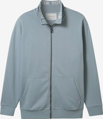 TOM TAILOR Men + Zip-Up Hoodie in Grey: front