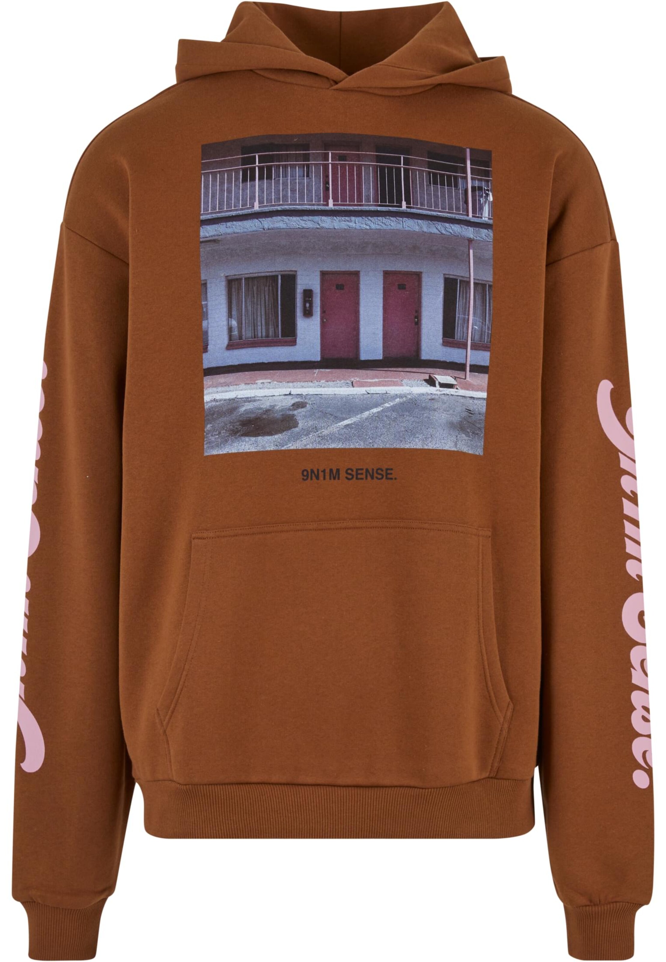 Bluză de molton de la 9N1M SENSE pe maro: față