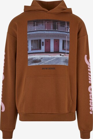 9N1M SENSE Sweatshirt in Bruin: voorkant