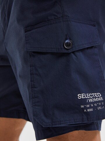 Regular Pantalon cargo 'Nevis' SELECTED HOMME en bleu