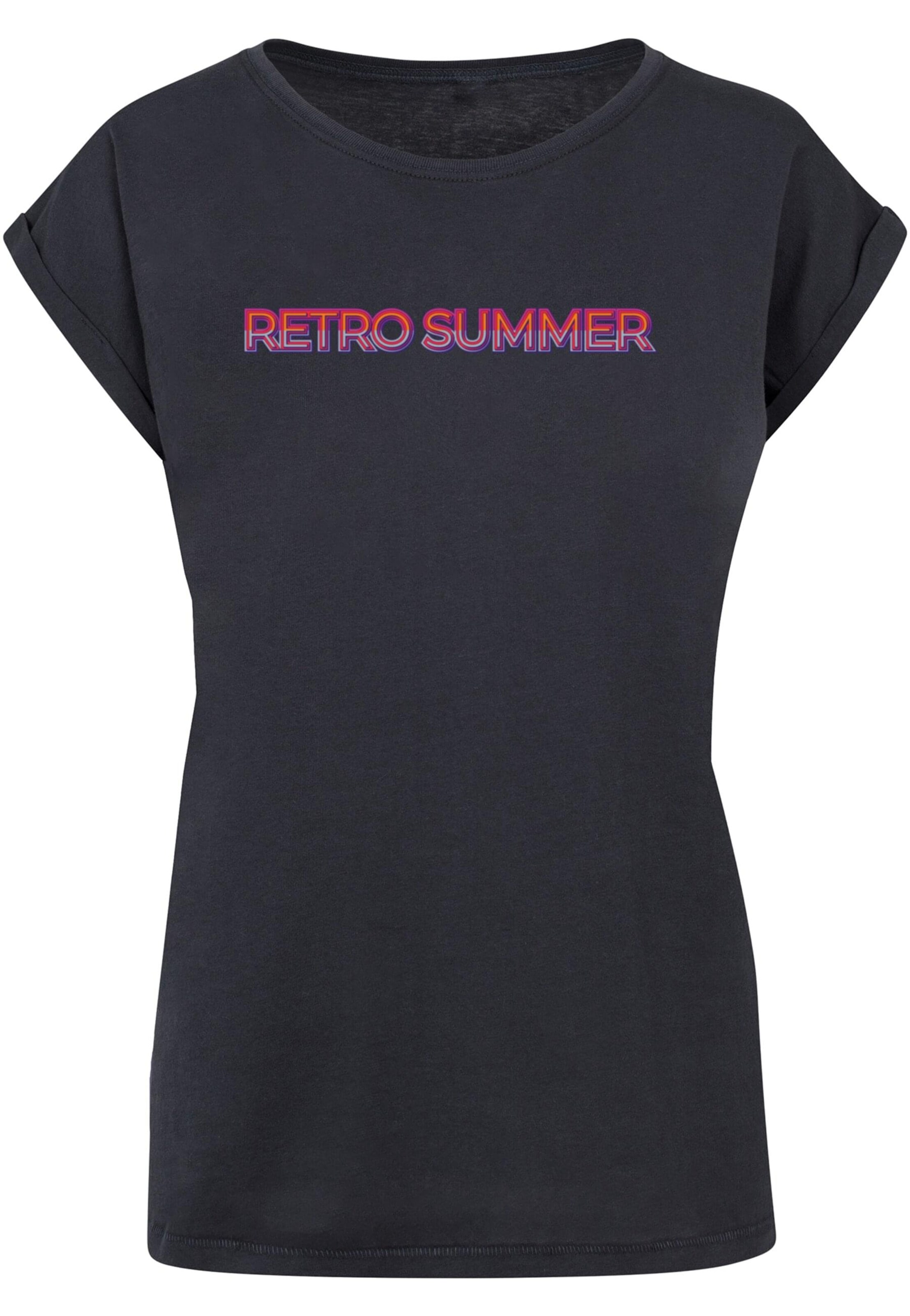 Merchcode Shirt 'Summer - Retro' in Blauw: voorkant