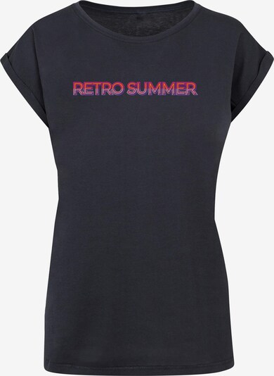Merchcode T-shirt 'Summer - Retro' en bleu marine / violet foncé / rose, Vue avec produit