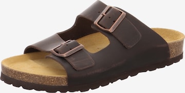 Natural Sense Pantoletten in Braun: Vorderseite