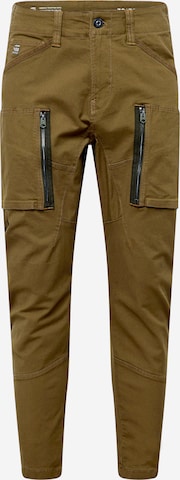 Pantalon cargo G-Star RAW en vert : devant