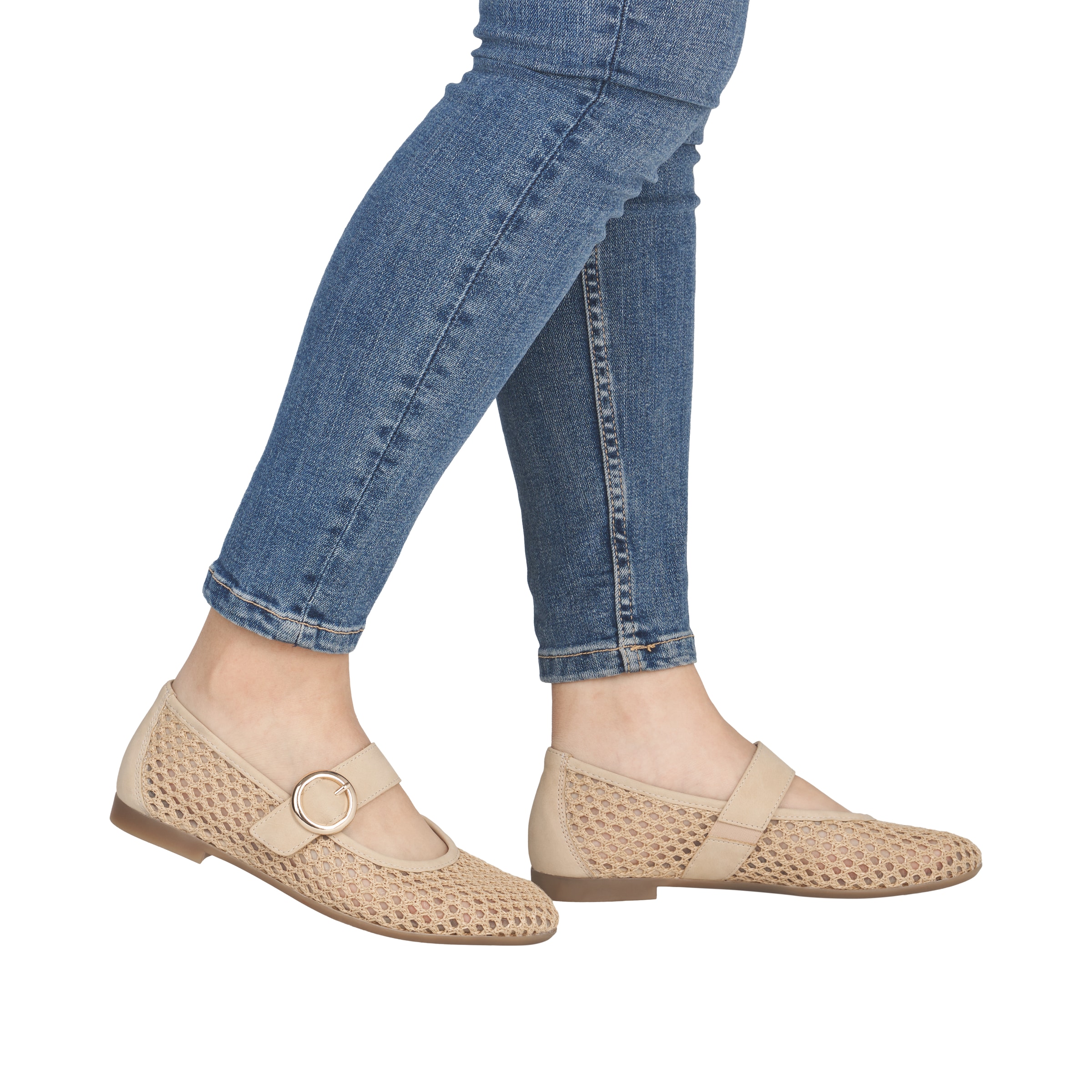 Ballerines à lanières 'Dok17' REMONTE en beige : devant