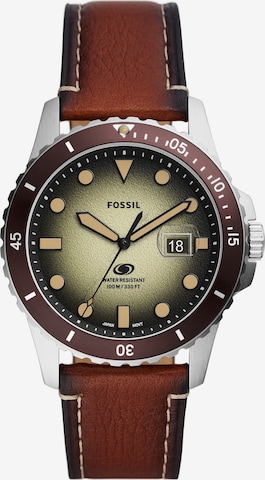 FOSSIL Analoog horloge in Bruin: voorkant