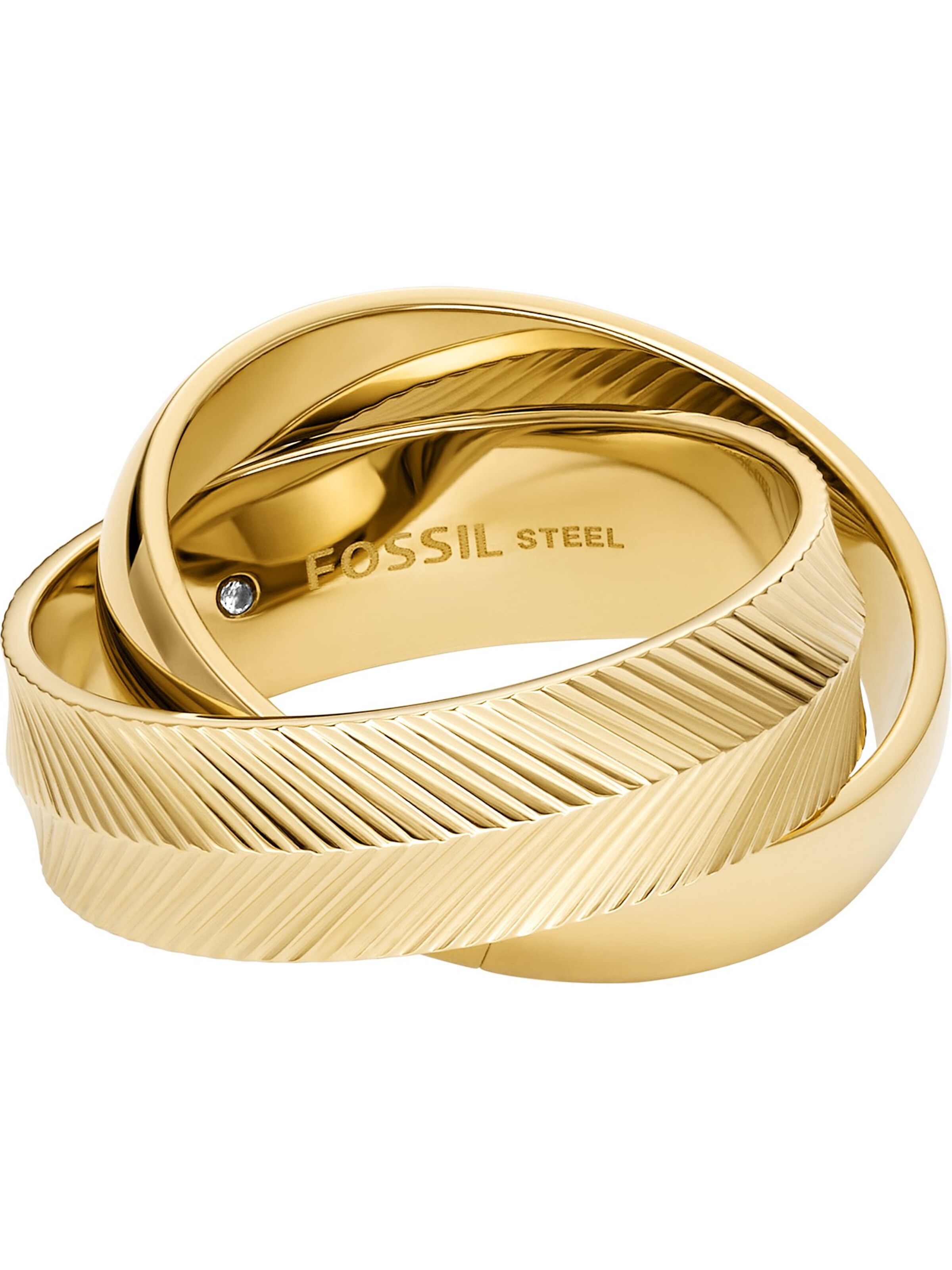 FOSSIL Ring in Gold: Vorderseite