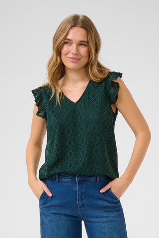 Cream Blouse 'Danika' in Green: front