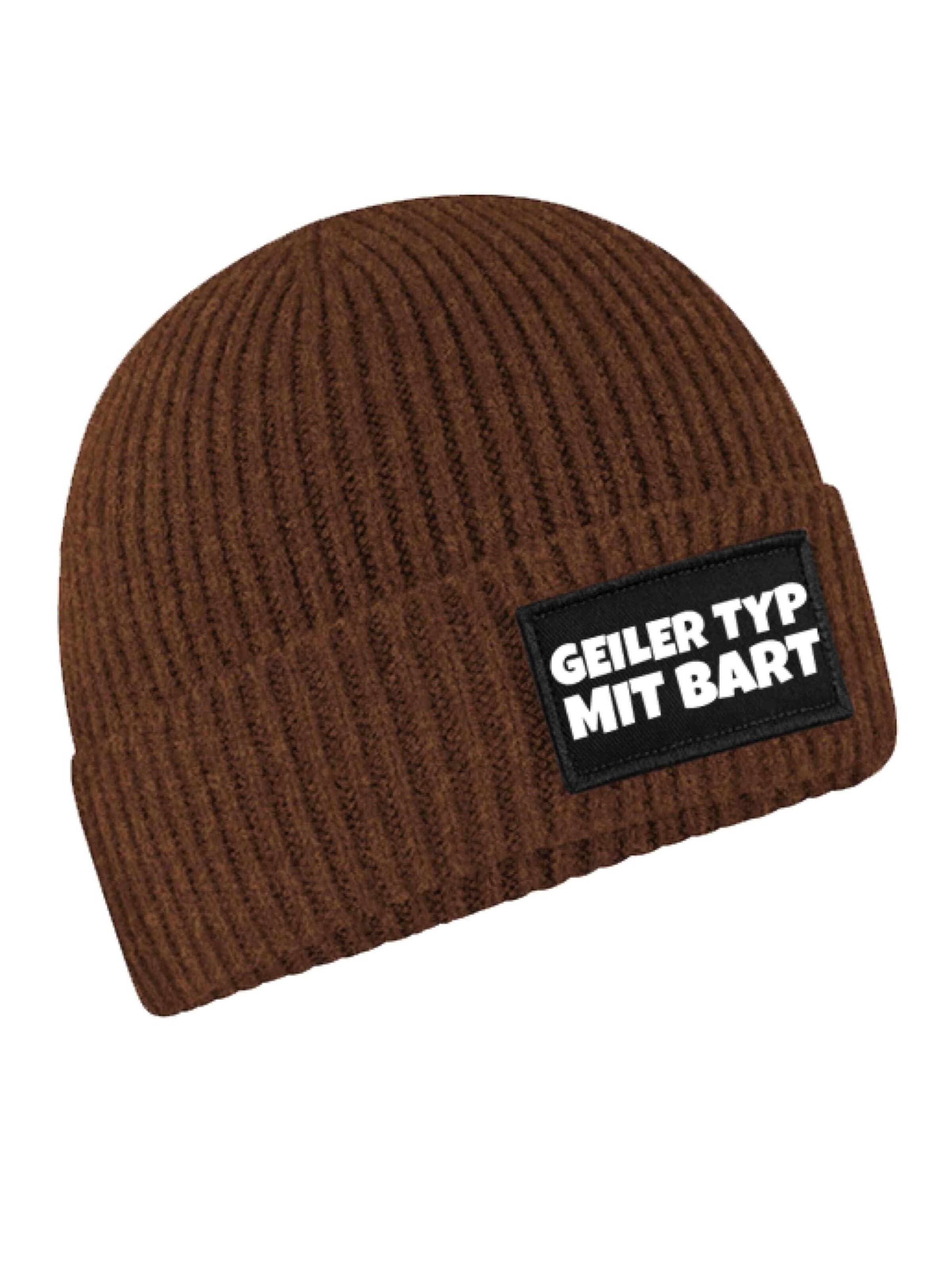 Youth Designz Mütze 'Geiler Typ mit Bart'‌‌‌‌‌‌‌‌‌‌ in Braun
