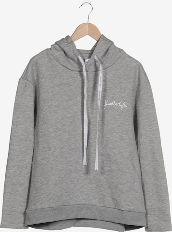 KENDALL + KYLIE Kapuzenpullover S in Grau: Vorderseite