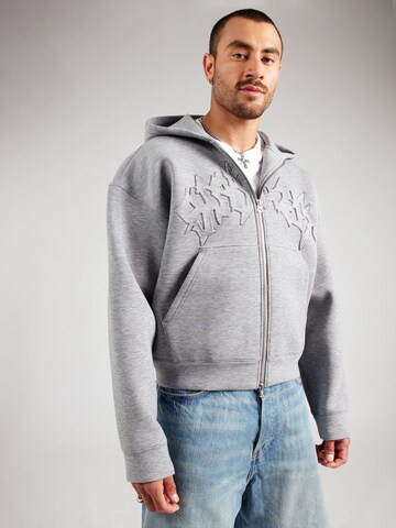 WEEKDAY - Sudadera con cremallera 'Simon' en gris: frente