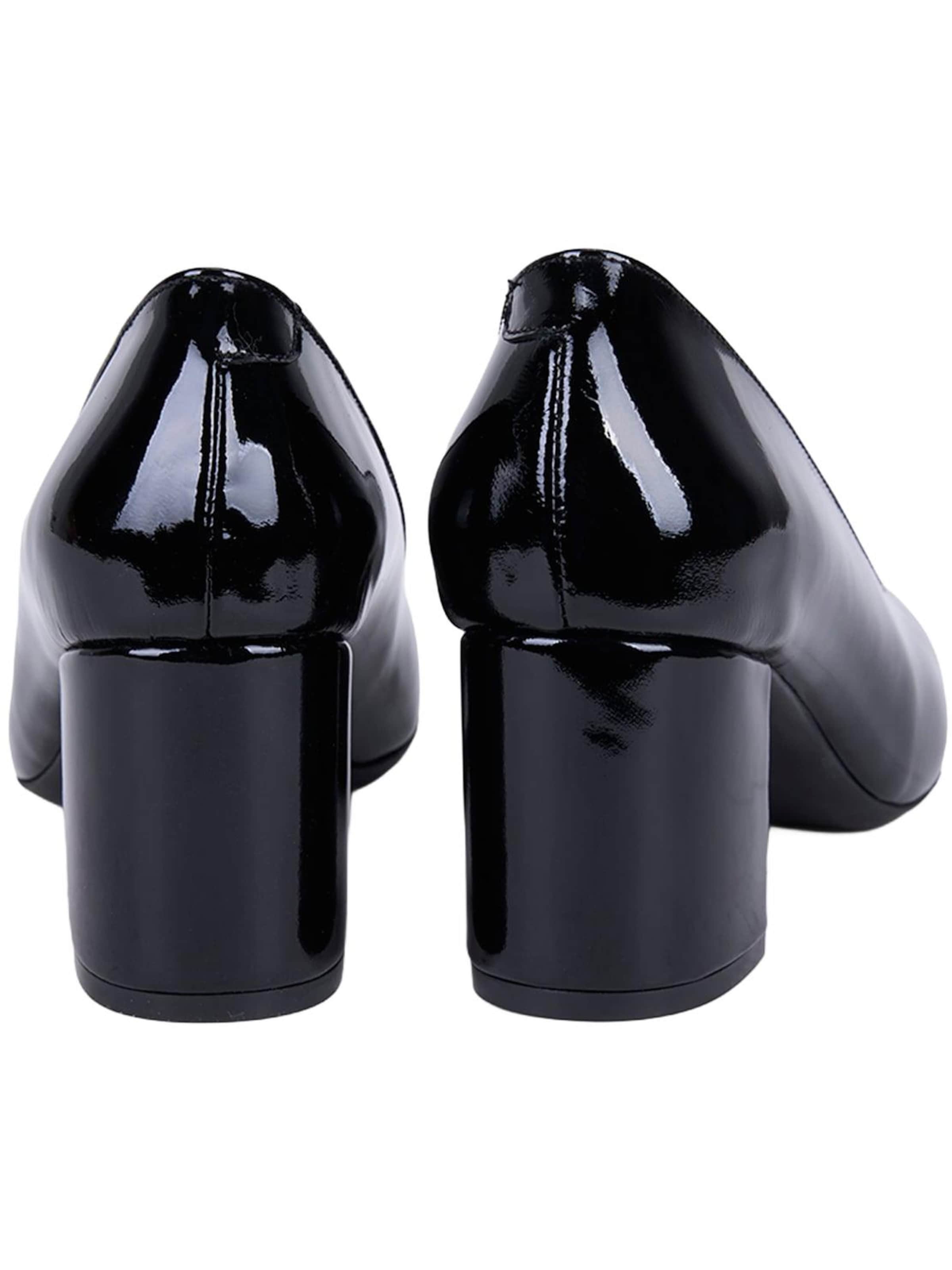 Desa - Zapatos destalonado 'DESA Damen-Pumps aus Lackleder mit Blockabsatz' en negro