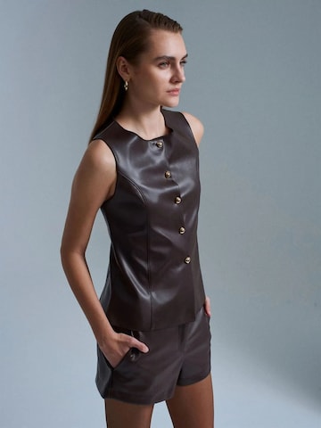 Dilvin Vest in Brown
