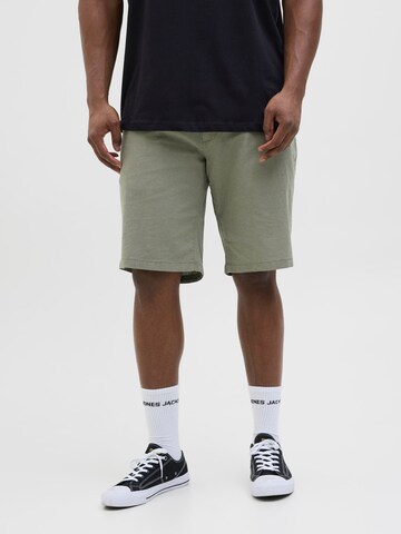 JACK & JONES regular Lærredsbukser i grøn: forside