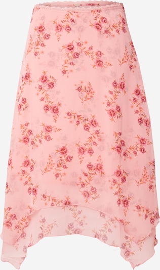 Free People Jupe 'GARDEN PARTY' en orange / rose / rose / rose foncé, Vue avec produit