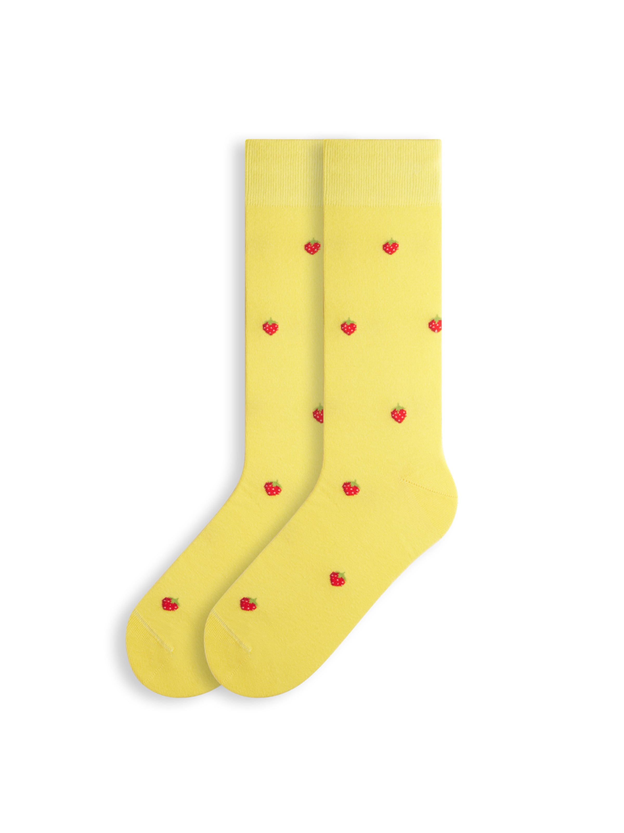 Von Jungfeld Socks 'FRUITY ICONS' in Yellow: front