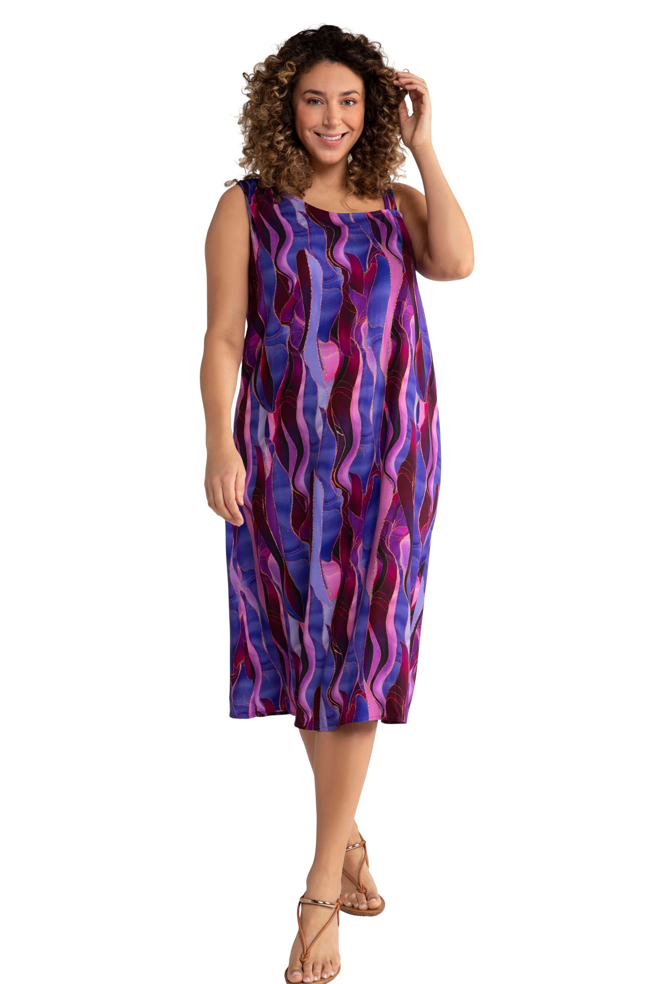 Frauen Große Größen Ulla Popken Kleid in Lila - YQ45706 Frauen Große Größen Ulla Popken Kleid in Lila - YQ45706