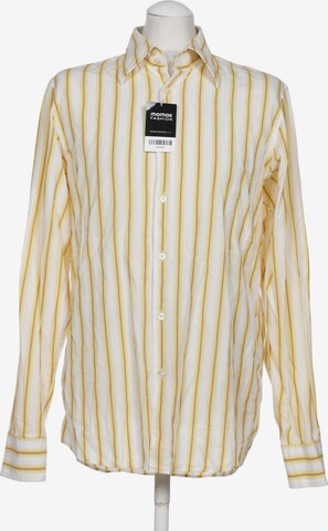 BOSS Black Button Up Shirt in M in Yellow: front