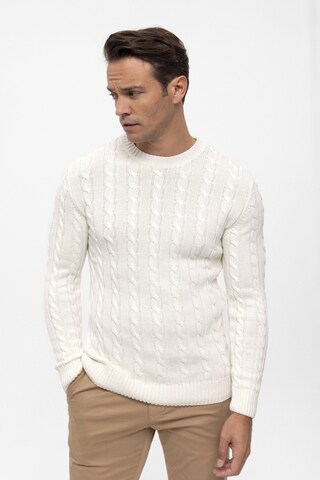 Pull-over Felix Hardy en blanc : devant