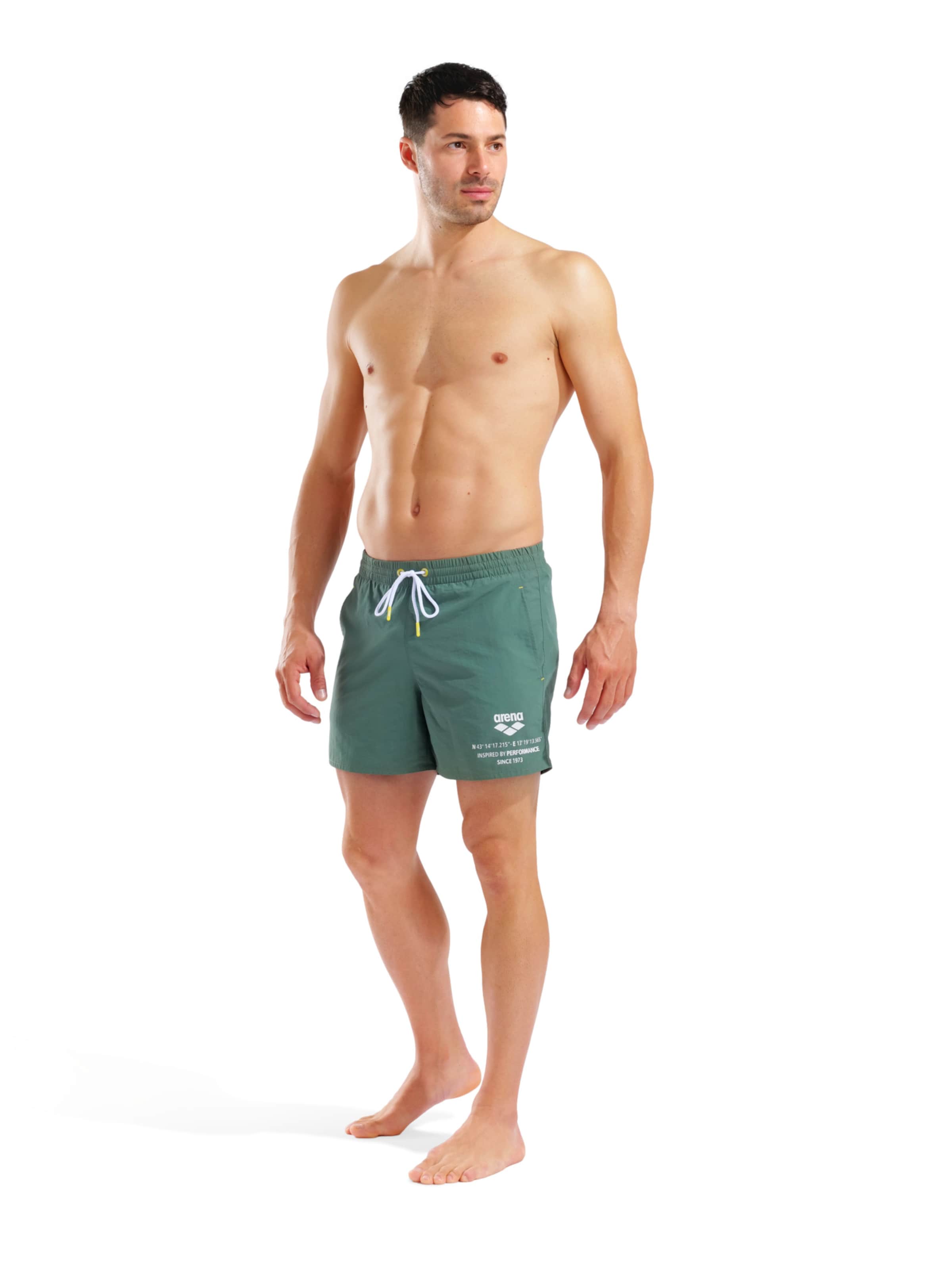 ARENAKupaće hlače 'GRAPHIC BEACH SHORT' - zelena boja