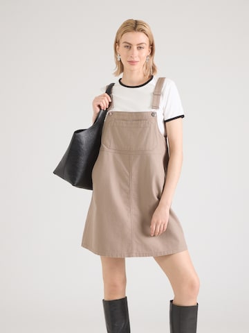 pelēks QS Svārki ar lencēm: no priekšpuses