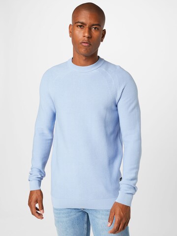 TOM TAILOR DENIM Sweater in Blue: front