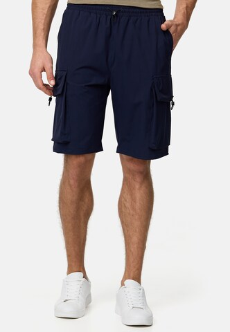 INDICODE JEANS Regular Cargo Pants ' Conan ' in Blue: front