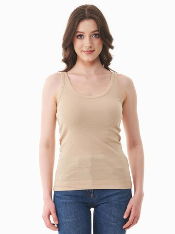 Organication T-Shirt in Beige: Vorderseite