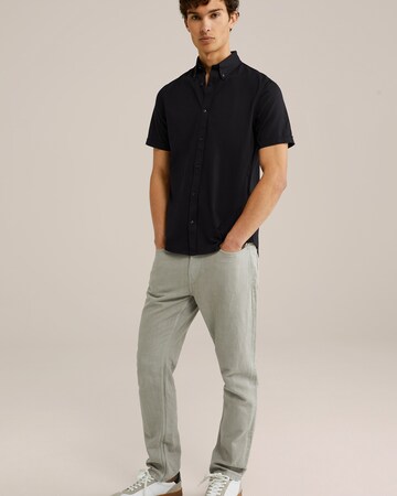 WE Fashion Slim Fit Hemd in Schwarz