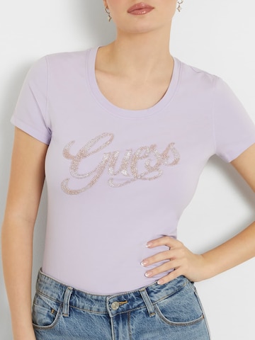 GUESS Shirt 'Strass' in Purple