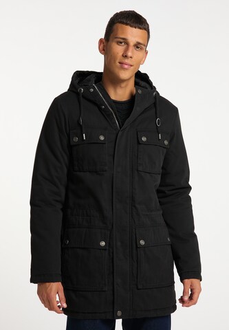 Parka d’hiver MO en noir : devant