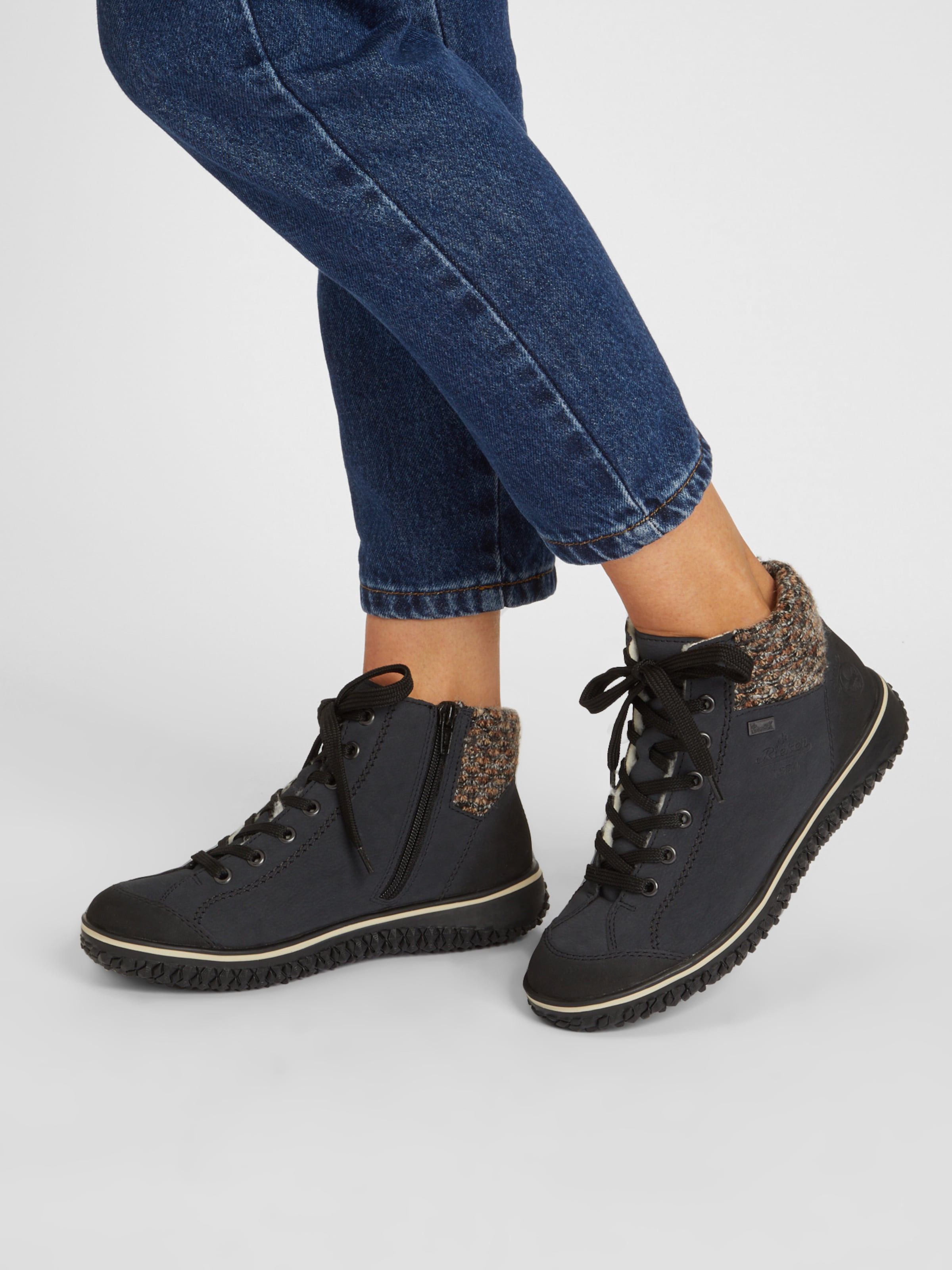 Rieker Lace Up Ankle Boots in Dark Blue ABOUT YOU