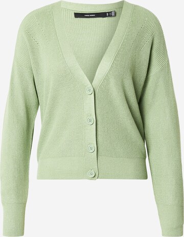 VERO MODA Gebreid vest 'VMNEW LEXSUN' in Groen: voorkant