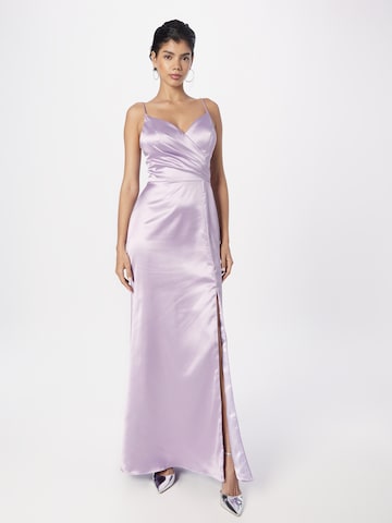 Robe de soirée Laona en violet : devant