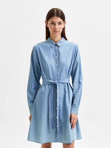 SELECTED FEMME Košilové šaty 'Tammy' – modrá: přední strana