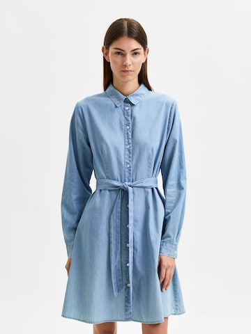 Robe-chemise 'Tammy' SELECTED FEMME en bleu : devant