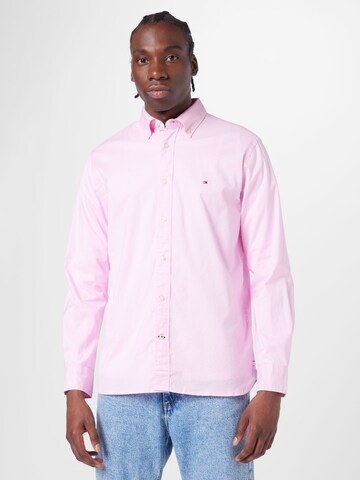 TOMMY HILFIGER - Ajuste regular Camisa en rosa: frente
