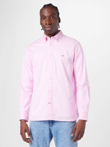 TOMMY HILFIGER Regular fit Zakelijk overhemd in Roze: voorkant