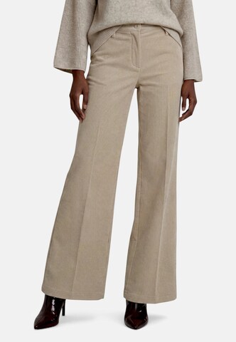 zero Regular Casual-Hose mit Bügelfalte in Beige: Vorderseite