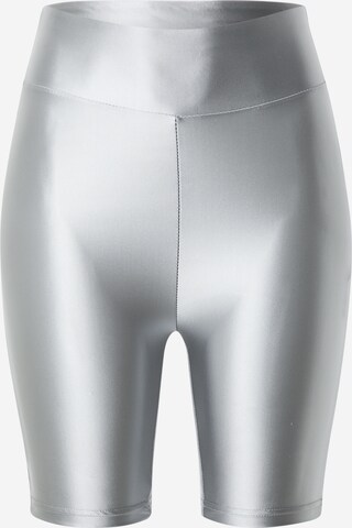 Urban Classics Skinny Leggings in Silver: front