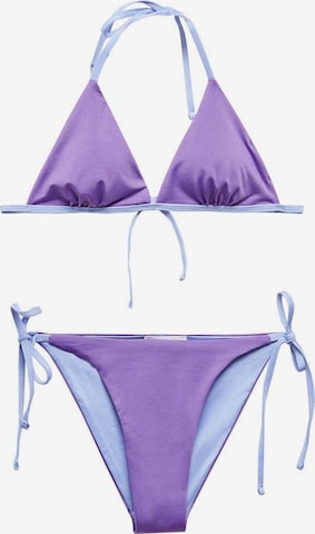 MANGO TEEN Triangel Bikini 'Bea' in Lila: predná strana