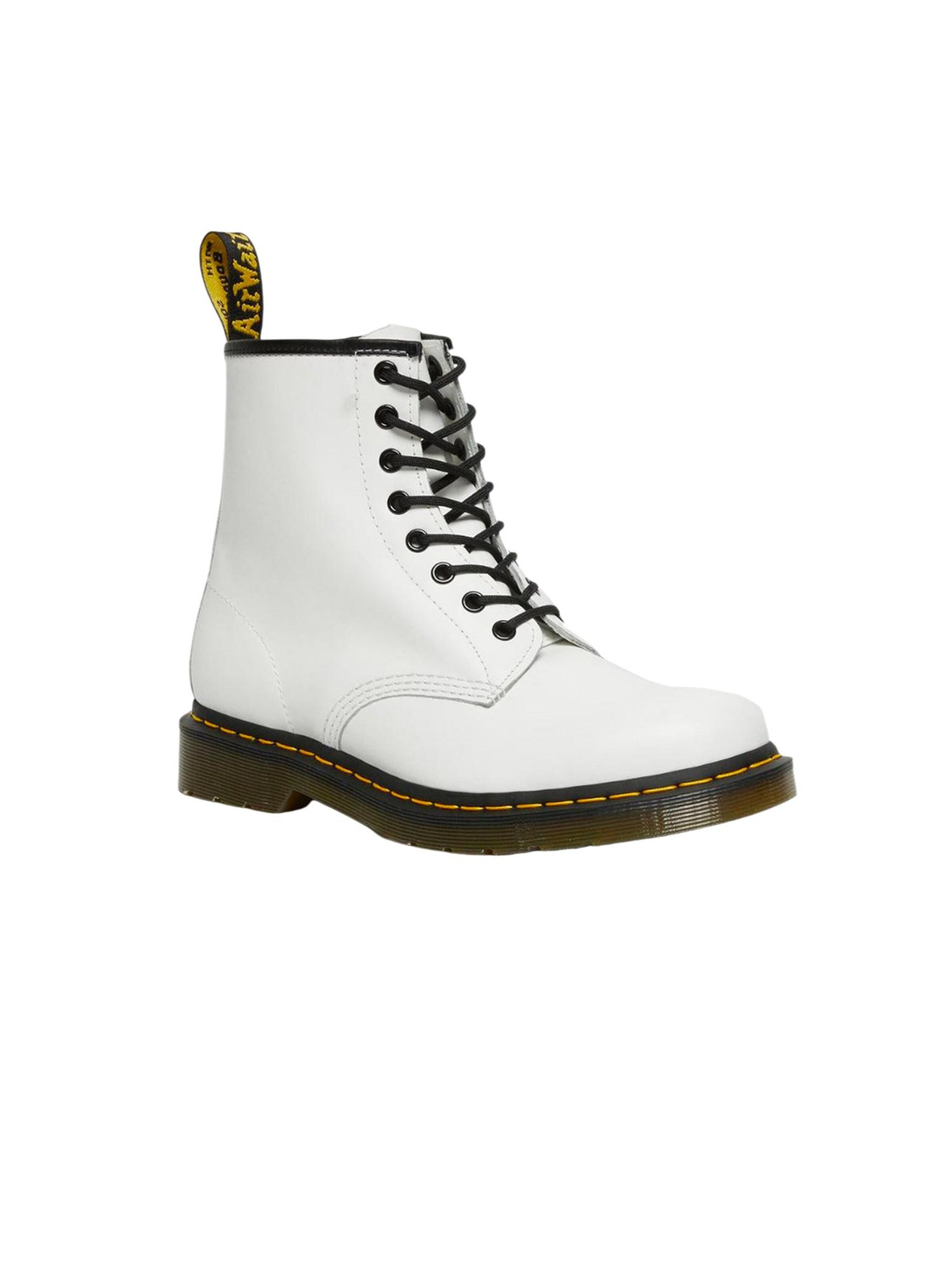 Stivaletto stringato '1460' di Dr. Martens in bianco: frontale