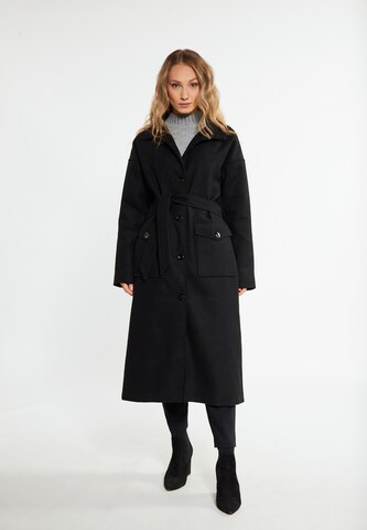 RISA Between-Seasons Coat 'Vanne' in Black: front