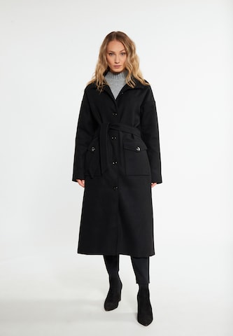 RISA Between-seasons coat 'Vanne' in Black: front