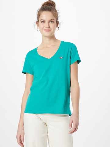 LEVI'S ® Shirt 'LSE Perfect Vneck' in Blauw: voorkant