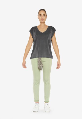Le Temps Des Cerises Skinny Pants 'DYLI' in Green