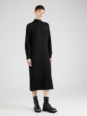 TOPSHOP Knitted dress in Black: front